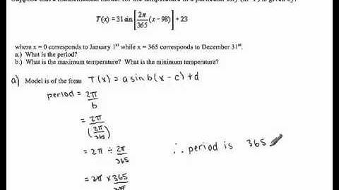 Trigonometric Model - Temperature