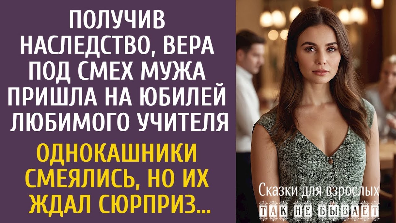 Получив наследство, Вера пришла на юбилей любимого учителя… Однокашники смеялись, но их ждал сюрприз