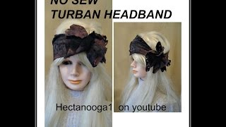 diy, NO SEW TURBAN STYLE HEADBAND, recycle, repurpose, upcycle,  sewing for beginners