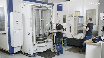 HELLER FP 6000 with Fastems linear pallet container | Pallet automation