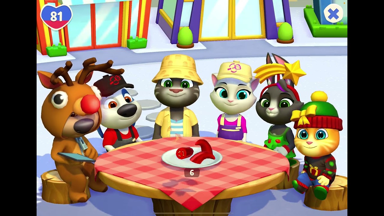 My Talking Tom Friends 2 Gameplay - Tom And Friends Trying The Outfit For A Feast