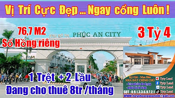 Bán nhà mặt tiền kinh doanh (KĐT Phúc An City) 1 Trệt 2 Lầu (đang cho thuê 8tr/tháng) Giá 3 Tỷ 400