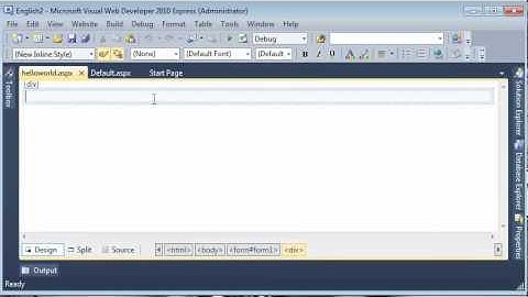 ASP.net Hello World - English
