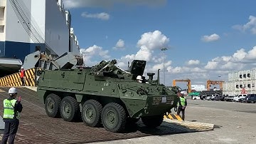 Stryker vehicles from 2nd Stryker Brigade Combat Team
