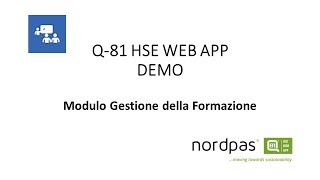 SW: Q-81® HSE WEB APP - Gestione della Formazione screenshot 5