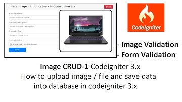 Image CRUD-1 Codeigniter 3.x | How to upload image & insert data with Validation in codeigniter