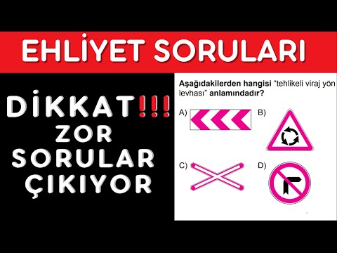 ÇÖZ KAZAN SORULAR - EHLİYET SINAV SORULARI - MART - NİSAN EHLİYET SINAVI