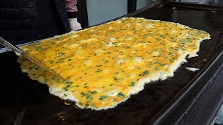 초대형 철판 계란말이 / giant rolled omelette - korean street food