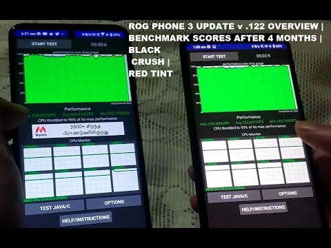Rog Phone 3 업데이트 v.122 / Benchmark Scores / Black Crush Issue / Zero Brightness의 Red Tint