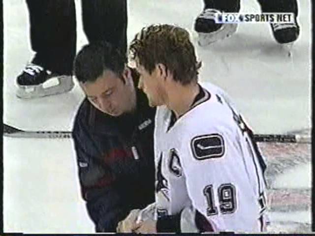 When Markus Naslund was told the five most humiliating words after facing  off in the NHL with a wooden stick