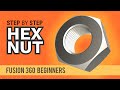 六角ナットを 3D モデリングする方法 - Autodesk Fusion 360 を 30 日間で学ぶ: 6 日目