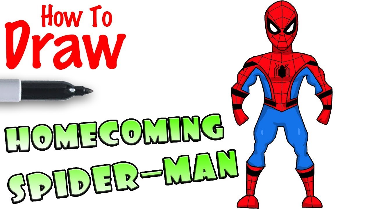 How To Draw Spider Man Homecoming Stark Suit Youtube