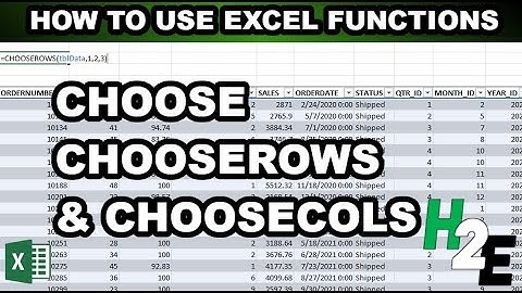 How to Use Choose Functions in Excel