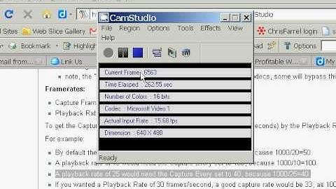 Best Settings for CamStudio to Sync Audio and Video