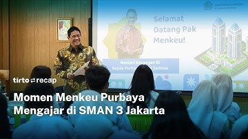 Momen Menkeu Purbaya Mengajar Soal APBN di SMA N 3 Jakarta | Tirto Recap