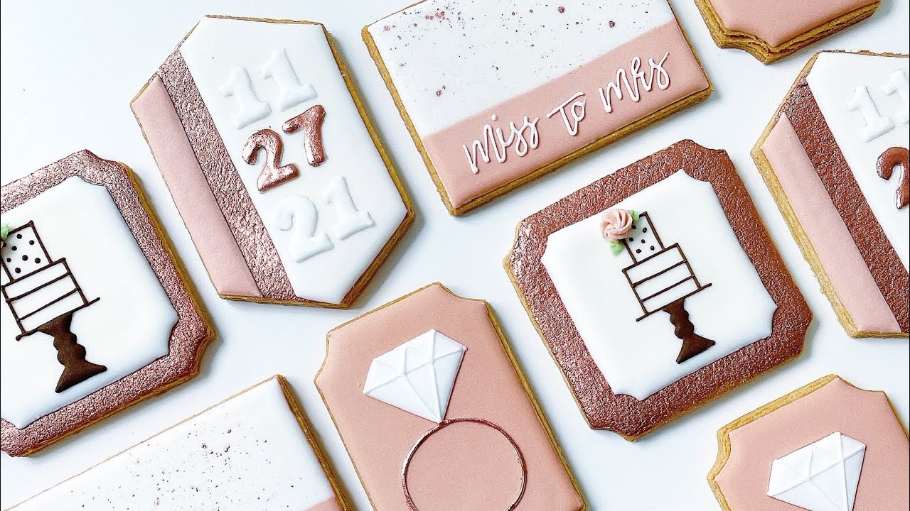 How to make Engagement & Wedding Cookies, How to Decorate Wedding Cookies!