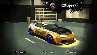Toyota Supra Extended Customization Tuning and Gameplay NFS MOST WANTED