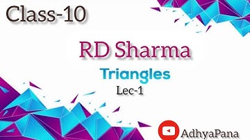 RD Sharma Solutions |Part 1 | Class10 |AdhyaPana |Triangles |Basic Proportionality theorem|