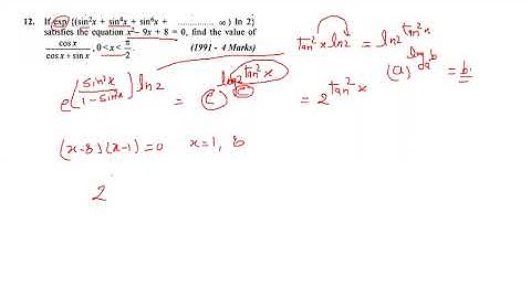 IITJEE 1991 trigonometry question