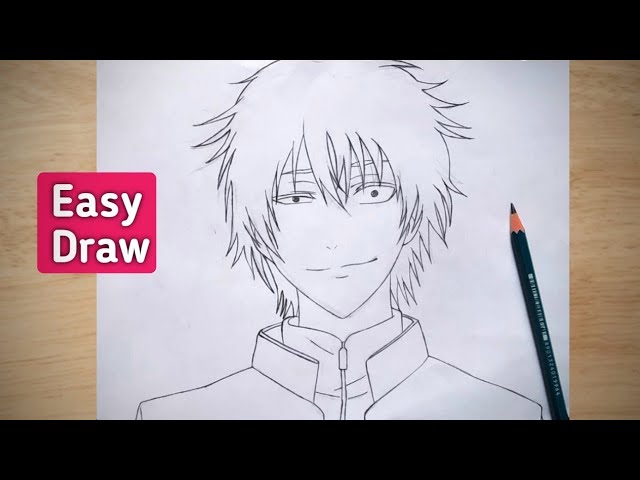 How to draw Yuuichi Katagiri Physcho face, Step by step, Tutorial