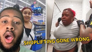 Shoplifting sisters go CRAZY in Walmart when caught (Reaction)