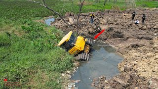 Incredible Dozer Fail In Water And Technical Skill Help Successful Out In Water By Heavy Crane Dozer