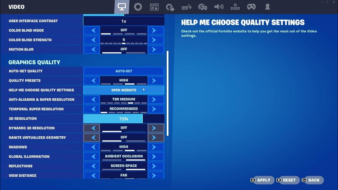 How to change graphic settings in fortnite customize game quality