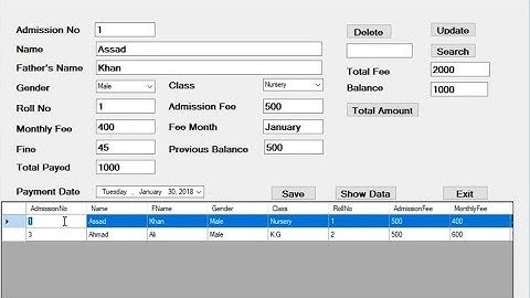 Students Fee Calculation System in C# part 6