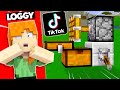 TESTING TIK TOK HACKS ON LOGGY | MINECRAFT