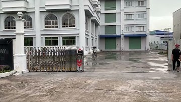 Lắp đặt 1 bộ cổng xếp 1m6 tại KCN Tân Thuận | Cổng Xếp HongMen®