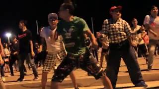 Dance Performance community in Pantai Losari, Makassar