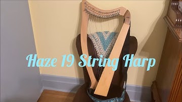 Haze 19 string harp - playing and review