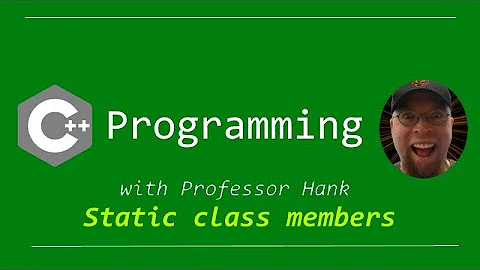 C++ Tutorial:  Static class variables and member functions