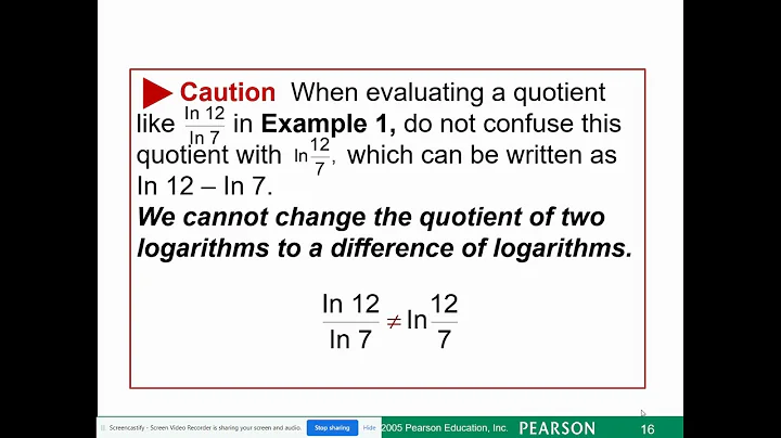 Solving Exponential & Logarithmic Equations