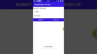 Android Studio Demo | Radio Button In Android | Sqlite Database