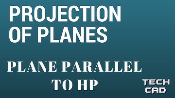 HOW TO PROJECTION OF PLANE PARALLEL TO HP & perpendicular to VP