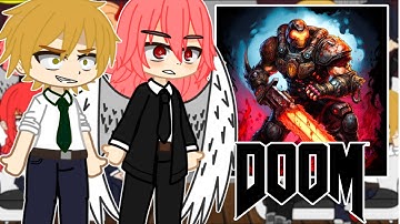 Chainsaw Man React to DOOM SLAYER || Tiktok || Gacha react