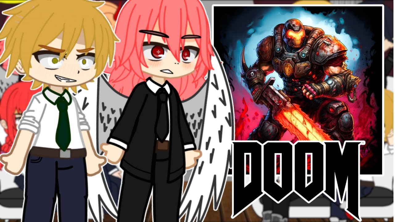 Chainsaw Man React to DOOM SLAYER || Tiktok || Gacha react