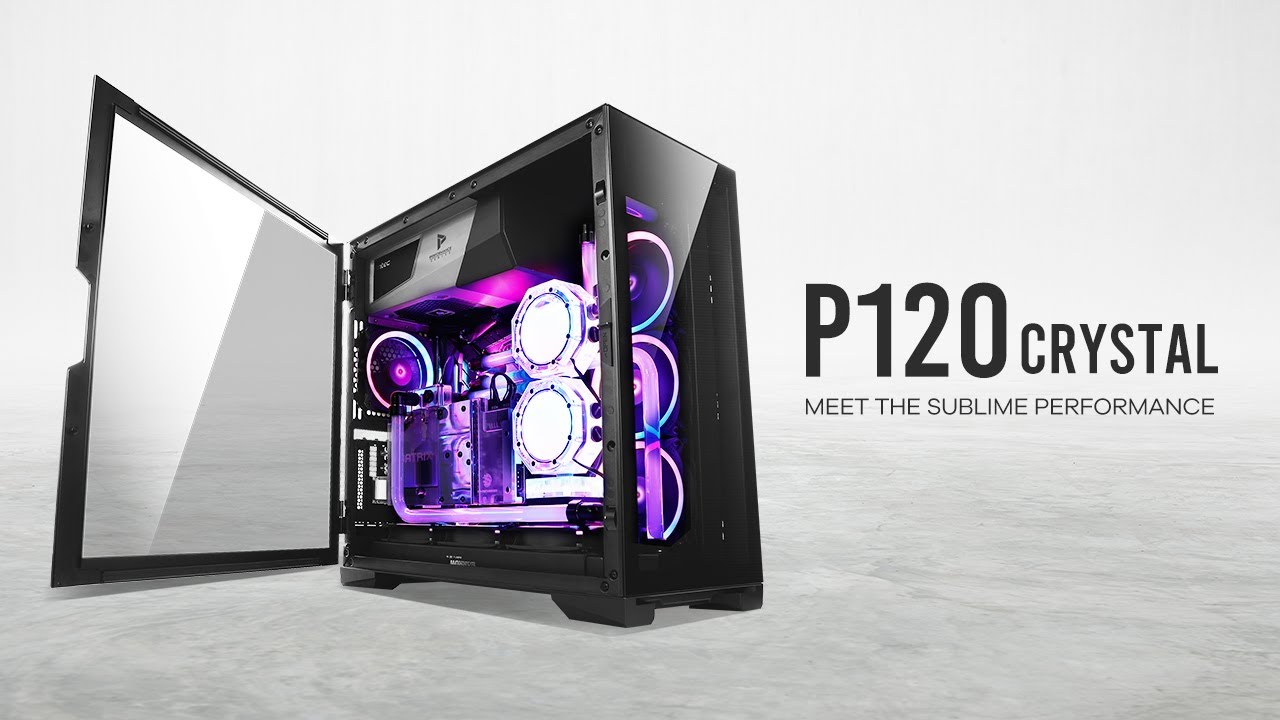 P120 CRYSTAL is the Best New PC Mid Tower Case with E-ATX/Aluminum VGA  Holder Included/Tempered Glass Front &amp; Side Panels - Antec