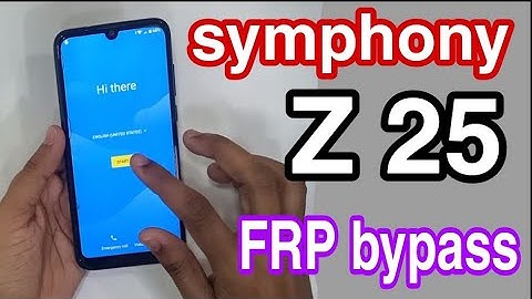 Symphony Z25 Frp Bypass Google Account Remove Android 9 Pie l Symphony Z25 Frp Bypass Without pc