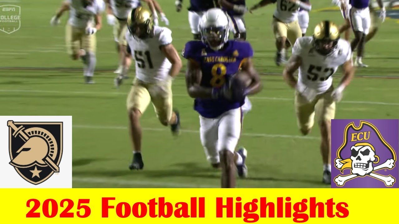 Army vs East Carolina Football Game Highlights 9 25 2025