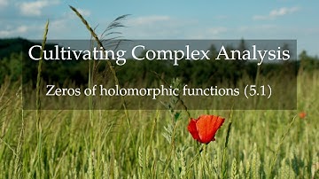 43. Zeros of holomorphic functions (Cultivating Complex Analysis 5.1)