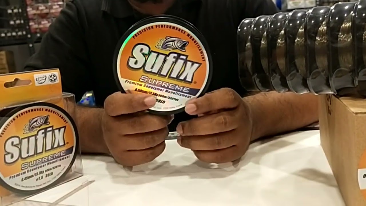 SUFIX SUPREME, PREMIUM COPOLYMER, MONOFILAMENT LINE, PUT TO TEST