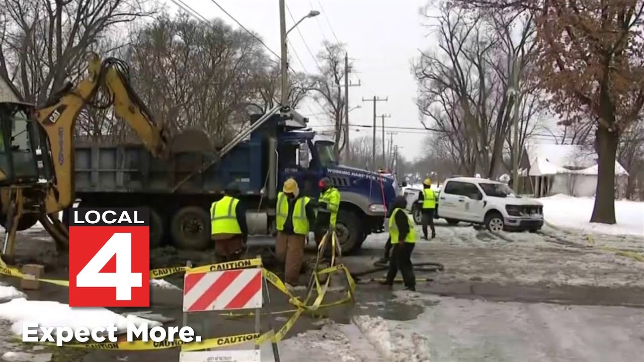 Crews working to fix dozens of water main breaks in Detroit