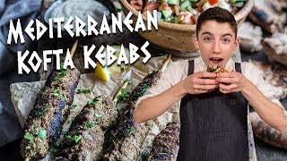 Mediterranean Kofta Kebabs | Eitan Bernath Sheet Pan Mediterranean Beef Kofta Kebabs