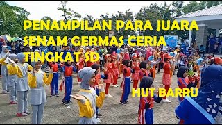 Inilah Penampilan Para Juara Senam Germas Ceria Tingkat SD Dalam Rangka HUT Barru