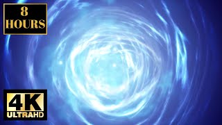 Abstract Tunnel Loop Wallpaper Screensaver Background Blue Light 8 HOURS 4K With Music