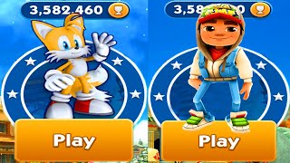 Sonic Dash vs Subway Surfers | Tails vs All Bosses Zazz Eggman All 52 Characters