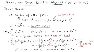 Basics of Power Series Method | Differential Equations | Lecture 23