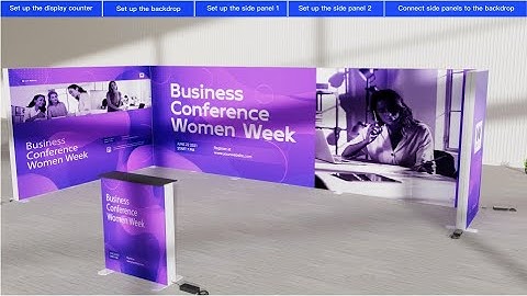 Installation for Tradeshow SEG Modular Lightbox Display Kit J | Step by Step 3D Video Tutorial